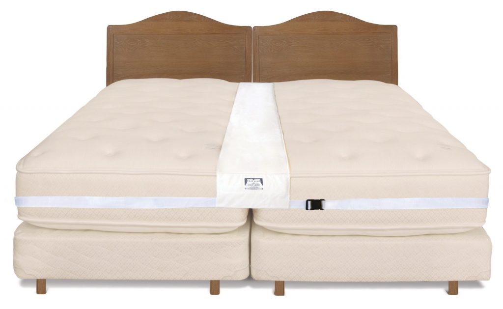 two twin mattresses on king frame